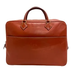 HERMES エルメス プリュムドッグ38 ボックスカーフ ブリック レザー ビジネスバッグ オレンジ メンズ ブランドのサムネイル