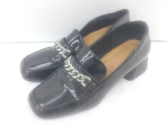 ◇ menue メヌエ ヒール ローファー シューズ サイズSS ブラック レディース E  【1304080001186】