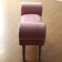 ベンチ スツール チェア ソファ クッション 布 モケット生地 おしゃれ かわいい 椅子 玄関 スリムなスツールベンチ M