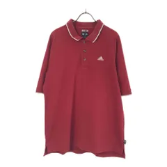 アディダス ゴルフ 半袖 ポロシャツ XO レッド adidas 鹿の子地 ビッグサイズ メンズ