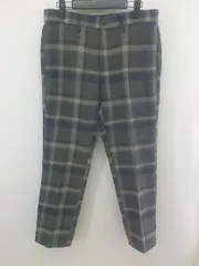 ◇ GU ジーユー チェック スラックス パンツ サイズM グレー メンズ P  【1302020000527】
