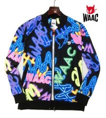 ※水180新品▼春 メーカー価格25,300円 ワック WAAC ジップアップブルゾン 【 M 】 ゴルフウェア ジャージジャケット WAAC 総柄