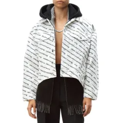 極美品・希少アレキサンダーワンスワロフスキー デニムジャケットシャツS