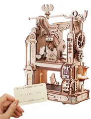 【特価セール】ROKR 立体パズル 印刷機 プリンター 可動式モデル 大きめ 存在感ある メカニカル 木製 3D ウッドパズル スタンプ印刷 趣味 工作キット DIY クラフト 組み立て 暇つぶし 知育玩具 女の子へのギフト 新年お祝いギフト 誕生日プレゼント
