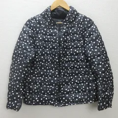 D■ユニクロ/UNIQLO ドット柄 ウルトラライトダウンジャケット/フルジップ【XL】黒/LADIES/41【中古■