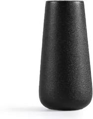 +kuRo 花瓶 フラワーベース 陶器 北欧 おしゃれ 大きい インテリア 花器 生花 ドライフラワー セラミックス(ブラック,  28cm)のサムネイル