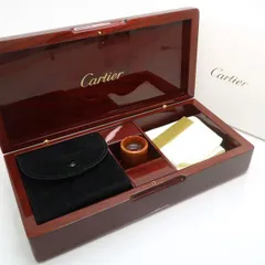 Cartier ジュエリーボックス ウッド ケース ウォッチ 木目 ルーペ付 小物入れ 美品 新品同様 カルティエ ◆送料込◆質屋-11202