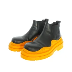 ボッテガヴェネタ BOTTEGA VENETA THE TIRE BOOT タイヤ アンクル チェルシーブーツ 靴 43 ブラック/イエロー 黒