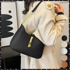 ワンショルダーバッグホーボーバッグお洒落 ショルダーバッグ レディース PUレザー チェーンハンドル 手提げバッグ レトロ 大人肩掛けカバン オフィスカジュアル鞄 合皮バッグマチ付き 手提げbag韓国風 ハーフムーンバッグ