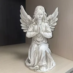 ガーデン オーナメント 天使 神秘的 おしゃれ かわいい 置物 オブジェ 庭 テラス ガーデニング アート モニュメント 雑貨 工芸品 樹脂 CZpA381