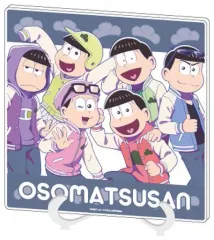 【中古】アクリルスタンド・アクリルパネル 06.集合デザイン カラフル アクリルアートボード 「おそ松さん」