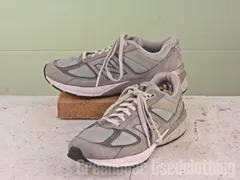 B851 USA製 NEW BALANCE 990V5 スニーカー グレー レディース 24cmくらい