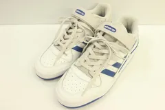 【中古】 adidas メンズスニーカー 28cm FORUM LOW PREMIUM GREY ONE adidas 28cm 白 ホワイト 青 ブルー ロゴ