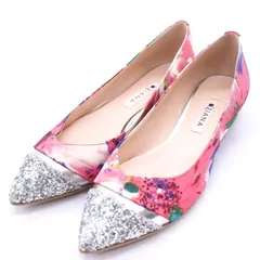 ダイアナ パンプス ポインテッドトゥ シューズ 日本製 ブランド 靴 レディース 23サイズ ピンク DIANA 【中古】