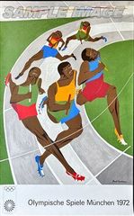 ジェイコブ・ローレンス ポスター 「ミュンヘンオリンピックポスター(Jacob Lawrence)」(Open Edition)【額縁無し】Jacob Lawrence#FA250013