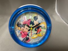 目覚まし時計　ディズニー　ミッキー＆ミニー　青