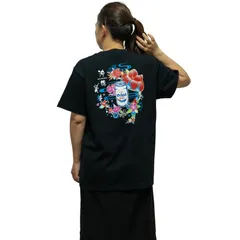 オリオンビール tシャツ コットン 生地 黒色 ブラック 背面 ハイビスカス 沖縄  ご当地 オリオン 花笠