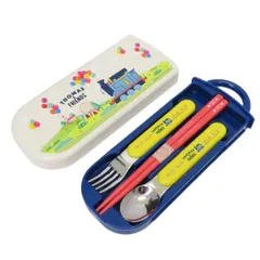 【メール便】トーマス お箸＆フォーク＆スプーンセット 抗菌食洗対応スライドトリオセット スケーター 新学期準備 キャラクター グッズ 