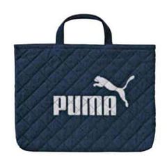 プーマ PUMA キルト レッスンバッグ PM125NB ネイビー お稽古バッグ 小学生 男の子