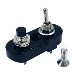 【在庫セール】Crown Doris ハンドル トグル プッシュ スイッチ 22.2mm ミニ マイクロ ホーン セル ウインカー ON OFF カスタム 黒 ブラック