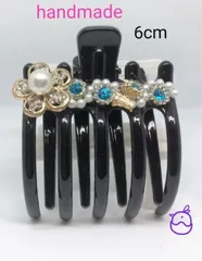 ★宝石 サイドバンスクリップ 6cm ★商品番号 R-72