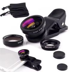 新品未使用 送料無料 スマホ レンズ セルカレンズ 魚眼 ワイド マクロ 接写 カメラレンズ 3点セット ブラック 自撮りレンズ スマートフォンレンズ 広角 WIDE 魚眼 FISH EYE 接写 MACRO ワイド マクロ スマホクリップレンズ