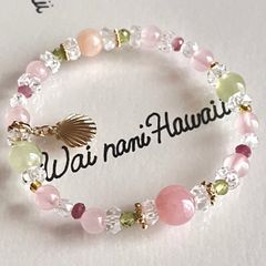 『 Aloha kua 愛らしく 』ハワイアンパワーストーンブレスレット