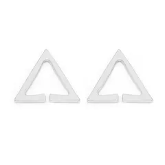 三角 イヤーカフ 耳骨クリップ 立体ピアス トライアングルイヤーカフ シンプル 三角 アクセサリー イヤリング メンズ レディース 一ペア（シルバー）