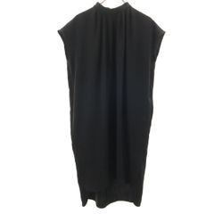 SINME リネンカシュクールワンピース ブラック M-long - メルカリ