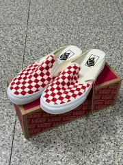 VANS(バンズ) スリッポン ミュール レッドチェック 255