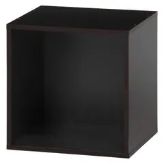 【在庫セール】不二貿易 キューブボックス オープンラック 幅34.5×奥行29.5×高さ34.5cm ブラウン 収納 カラーボックス 組み合わせ自由 81900のサムネイル