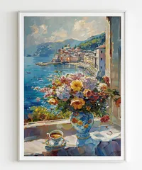 肉質油絵　横　特寸法　ベニス　額装仕上げ品 肉質油絵横特寸法ベニス額装仕上げ品