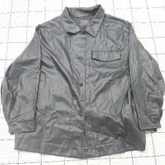 ◇ Θ Kastane カスタネ 高級感 長袖 フェイクレザージャケット サイズF ブラック系 メンズ E  【1508250000102】