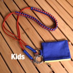 キッズショルダー　パラコードショルダー　レッド×ブルー
