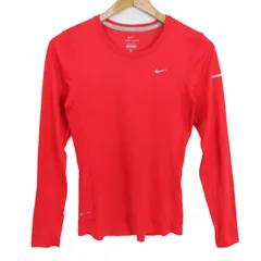 ナイキ 長袖Ｔシャツ トップス ドライフィット スポーツウエア レディース Sサイズ レッド NIKE 【中古】