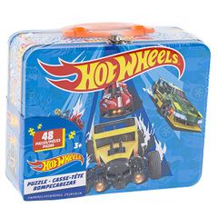 ホットウィール ランチボックス パズル付き 48ピース Tin缶 ケース付き HOT WHEELS