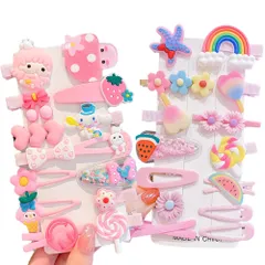 ★即日発送★DEVENTORZ ヘアクリップ 子供 ヘアピン 女の子 豪華28点 セットヘアゴム ヘアアクセサリー 髪ゴム 髪留め 子供 おしゃれ キッズ 女の子 髪飾り カラフル 可愛い 誕生日 プレゼント （ピンク）