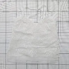 ◇ ⊂ MACPHEE マカフィー 透け感 重ね着 ノースリーブ レースシアーキャミソール サイズ36 ホワイト系 レディース E  【1508200020662】