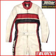 TOP Rider トップライダー 南海部品 ナンカイ レザーレーシングスーツ 本革 ツナギ 白 メッシュ ツーリング セパレート レザーツナギ一覧←SEULB屋着古← TN1936