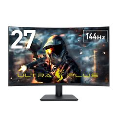 【数量限定】プリンストン ULTRA PLUS ゲーミングモニター 曲面ディスプレイ 27型ワイド フルHD144HzFreeSyncDisplayPortVESA PTFGFA-27C