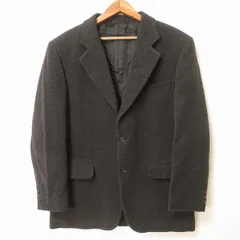 #wnc バーバリー BURBERRY シングルジャケット チャコールグレー S2B コーデュロイ アンゴラ混 シルク混 ヴィンテージ メンズ [948144]