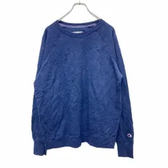 Champion ロゴ スウェット トレーナー XLサイズ チャンピオン 刺繍 ネイビー 古着卸 アメリカ仕入 t2406-3768