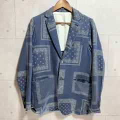 NEPENTHES ネペンテス バンダナ テーラードジャケット ペイズリー アウター S ネイビー メンズ SG340-9