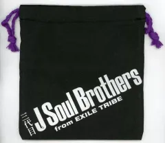 【中古】バッグ(男性) 三代目J Soul Brothers 巾着(ブラック/グループ名) 「三代目J Soul Brothers LIVE TOUR 2016-2017 ”METROPOLIZ”」 カプセル景品