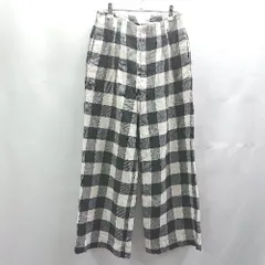 ◇ ⊇ green label relaxing グリーンレーベルリラクシング 総柄 ストレートパンツ サイズ36 ブラック系 レディース E  【1503310012750】