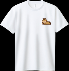 うまワンポイントイラスト/オリジナルデザイン/00300-ACT/glimmer4.4オンス ドライTシャツ/ホワイト
