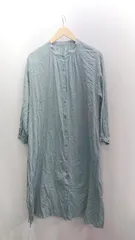 ◇ ⊂ ◎ GLOBAL WORK グローバルワーク 長袖 ロング丈 ワンピース サイズF ブルーグレー レディース E  【1502060031424】