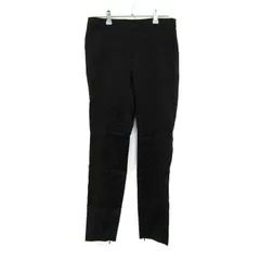 ザラ ロングパンツ 花柄 ストレッチ ボトムス レディース USA Mサイズ ブラック ZARA BASIC 【中古】