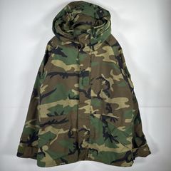 古着 90's/90年代 ヴィンテージ ミリタリージャケット ECWCS GORE-TEX ウッドランドカモ ゴアテックスパーカー 米軍 実物  large long  ブラウン メンズ