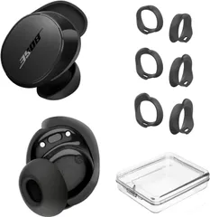 Bose QuietComfort Earbuds (2024) 用イヤホン保護ケース、ロゴ、フロント LED 表示 (Black Tips)